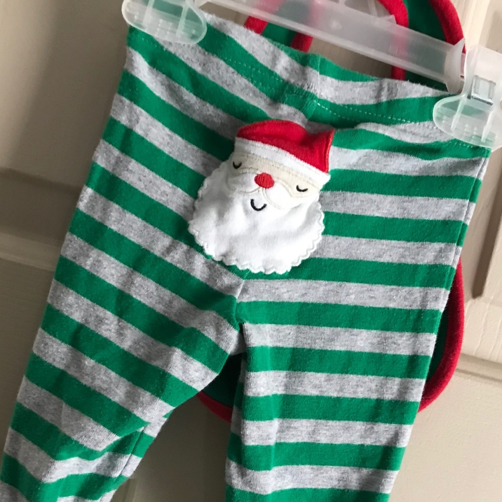 Santa bottoms and Whimsy bibs